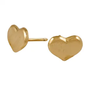 14k gold filled heart stud earrings
