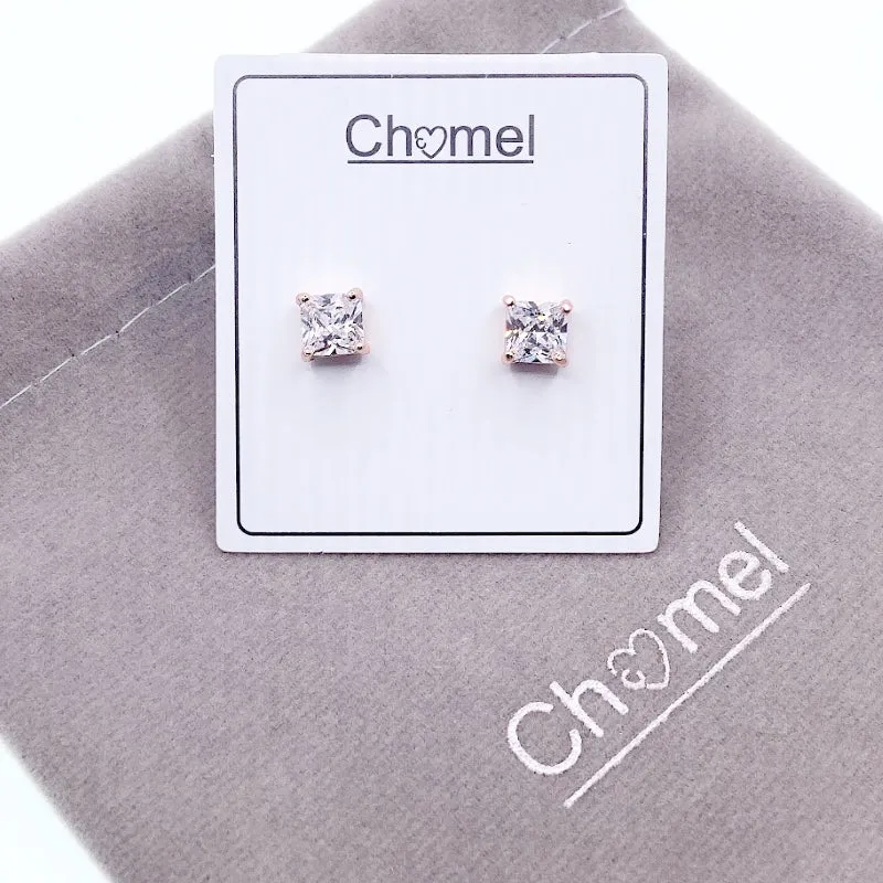 6mm Cubic Zirconia Solitaire Stud Earring