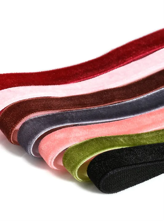 7 Pcs/pack Colorful Velvet strip Choker Necklace