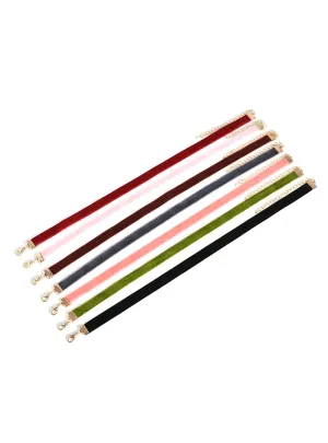 7 Pcs/pack Colorful Velvet strip Choker Necklace