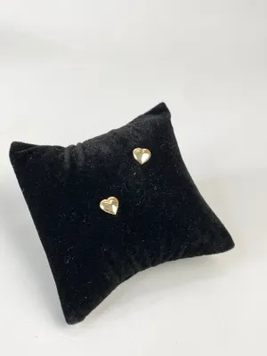 9k Gold Heart Studs 8mm
