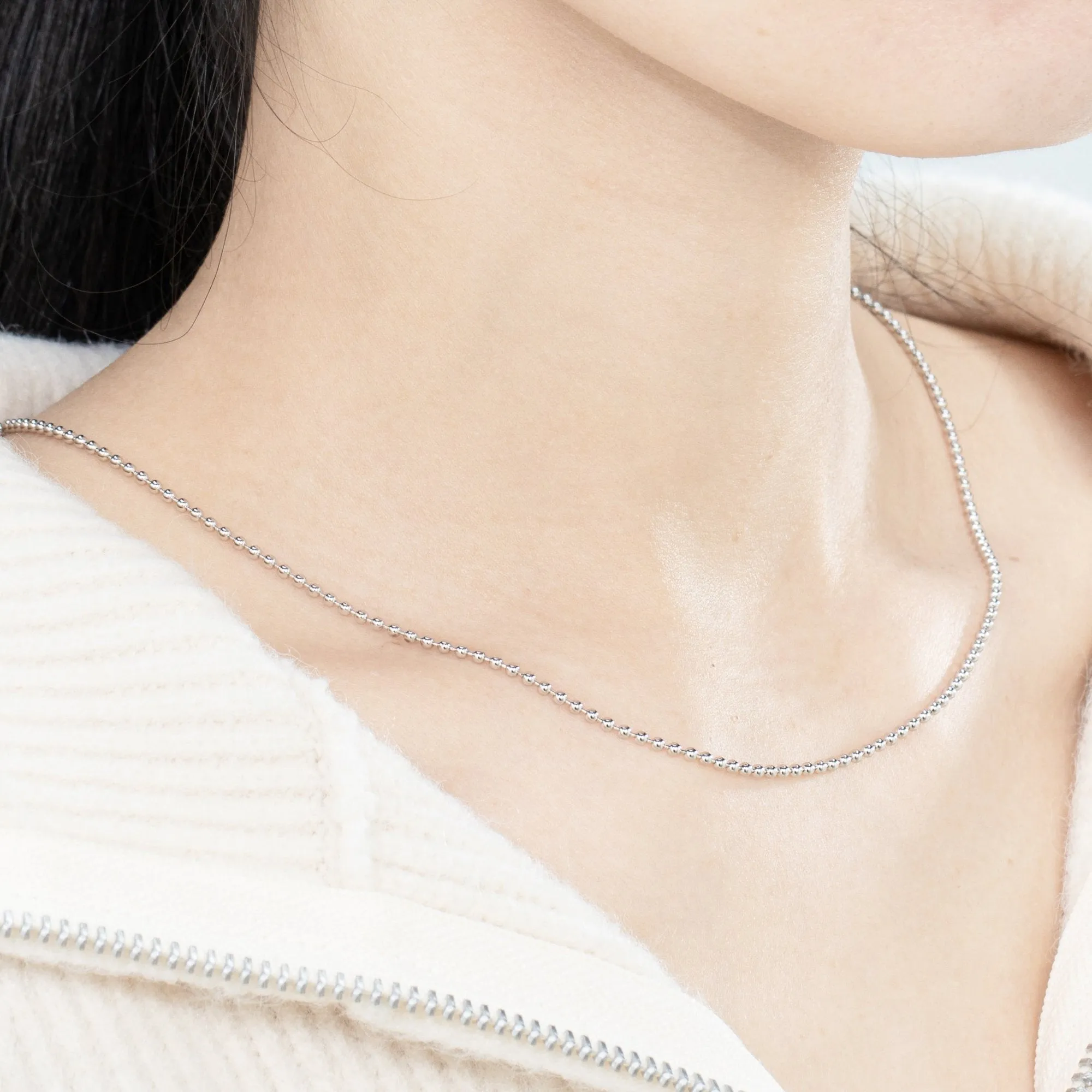 Beaded Ball Chain Necklace