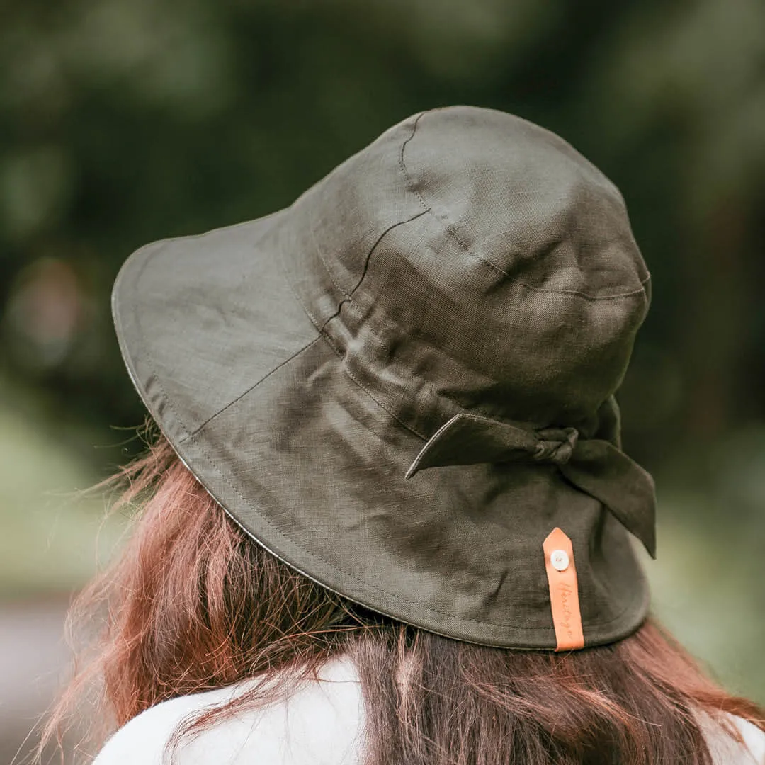 BEDHEAD- VACATIONER REVERSIBLE ADULT SUNHAT: OLIVE