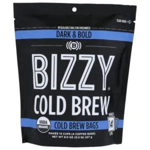 Bizzy Coffee - Organic Dark & Bold, 8 oz (Pack of 6)
