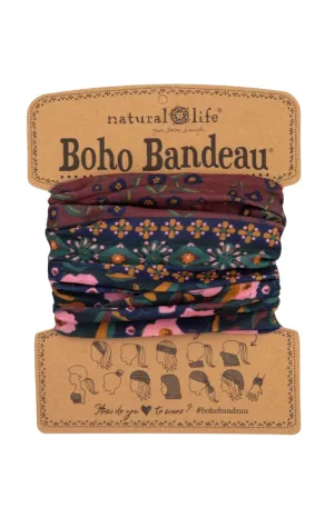 Boho Bandeau Wine Floral Border