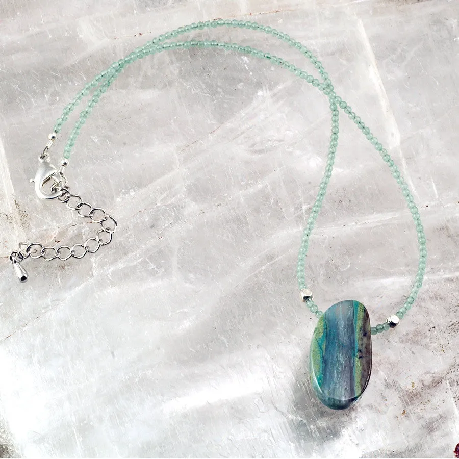 Brazilian Silica and Green Aventurine Necklace