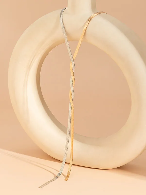 Casual Adjustable Tasseled Solid Color Necklaces Accessories
