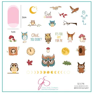 CJSLC-096 - Owl is Good   | Clear Jelly Stamping Plate