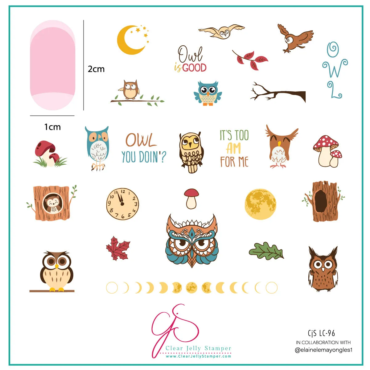 CJSLC-096 - Owl is Good   | Clear Jelly Stamping Plate
