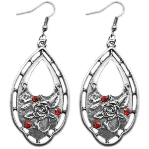 Decorated Detail Red Earring