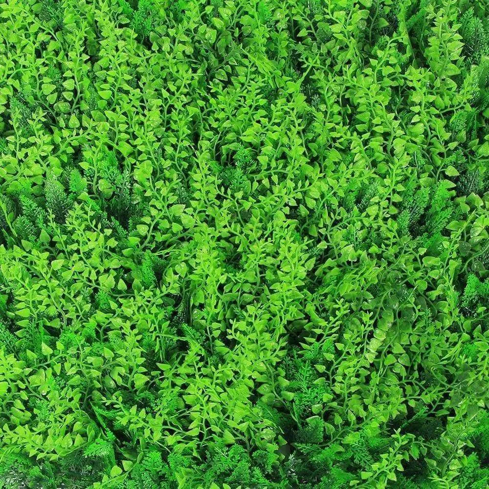 Dense Fern Artificial Hedge / Fake Green Wall DIY Vertical Garden 1m x 1m  UV Resistant