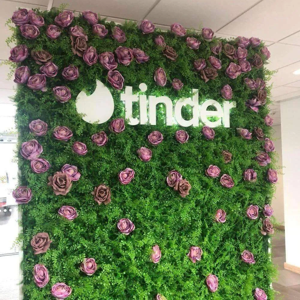Dense Fern Artificial Hedge / Fake Green Wall DIY Vertical Garden 1m x 1m  UV Resistant