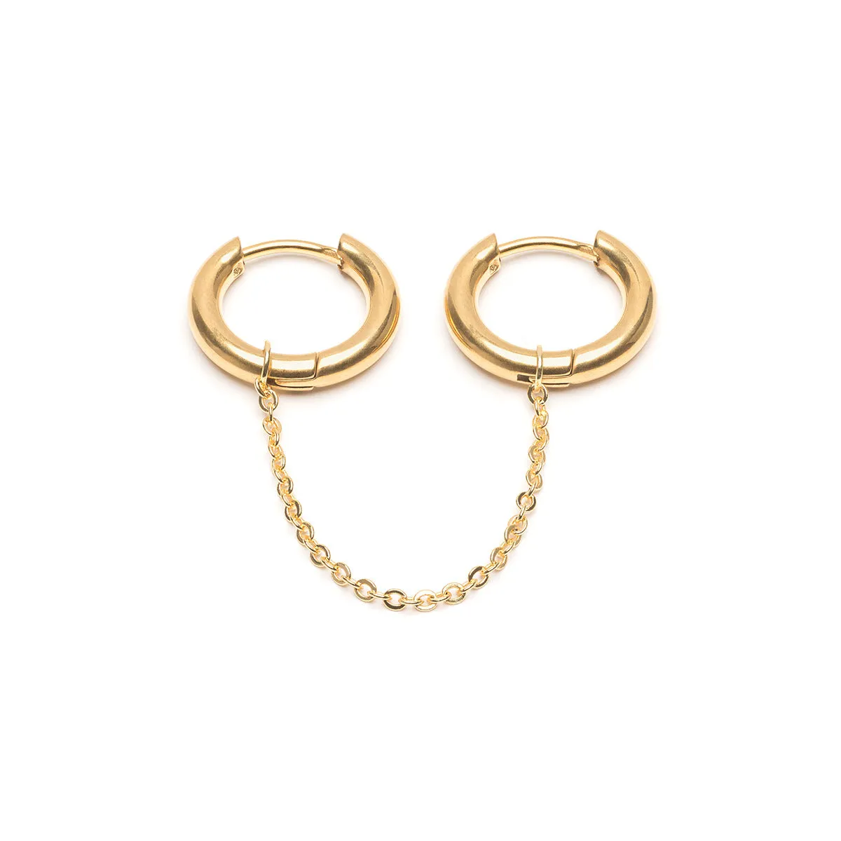 Double Hoop Chain Earring