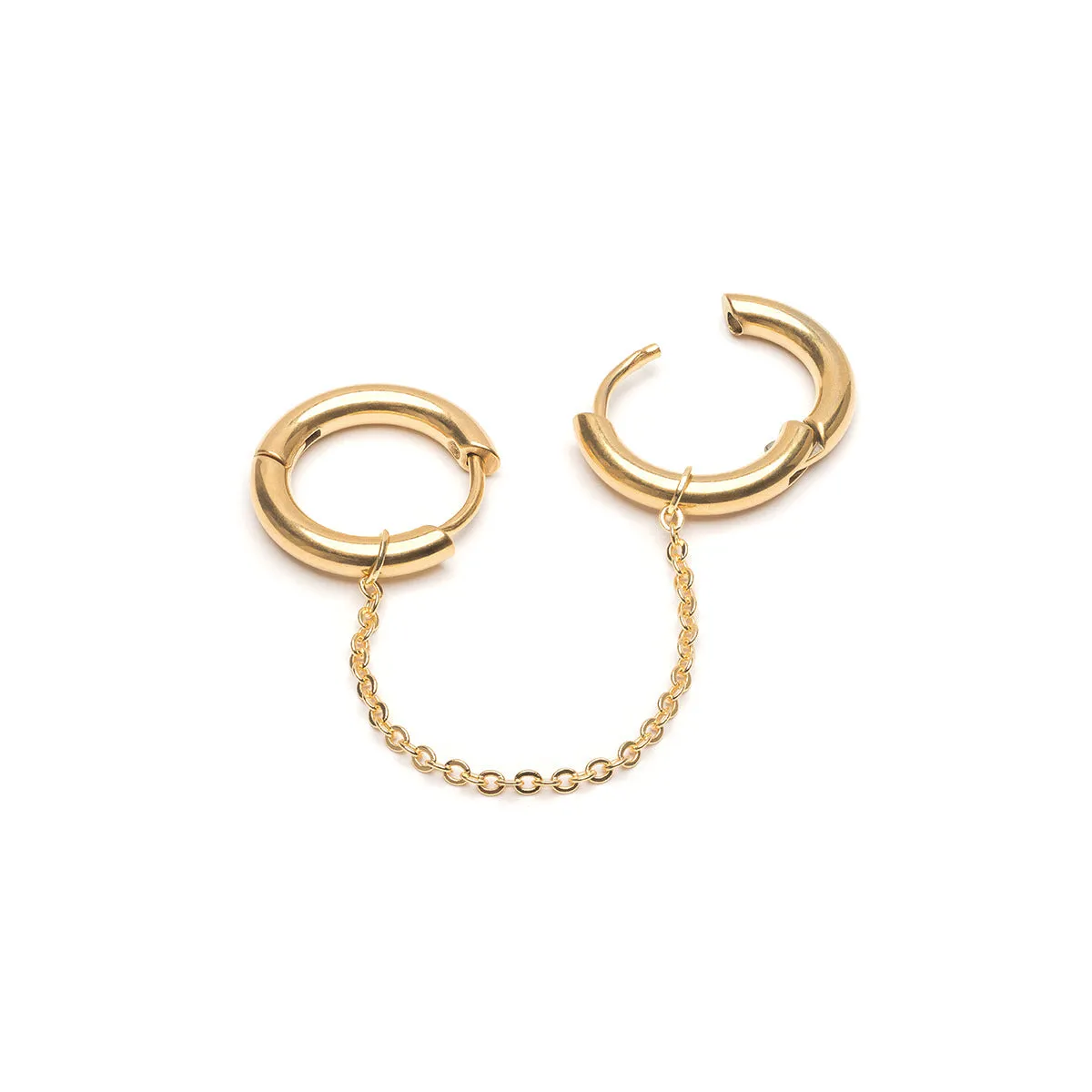 Double Hoop Chain Earring
