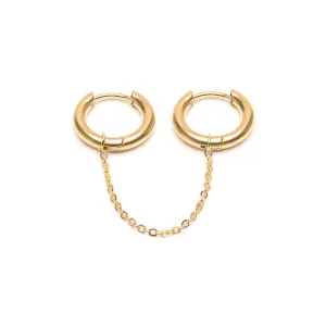 Double Hoop Chain Earring