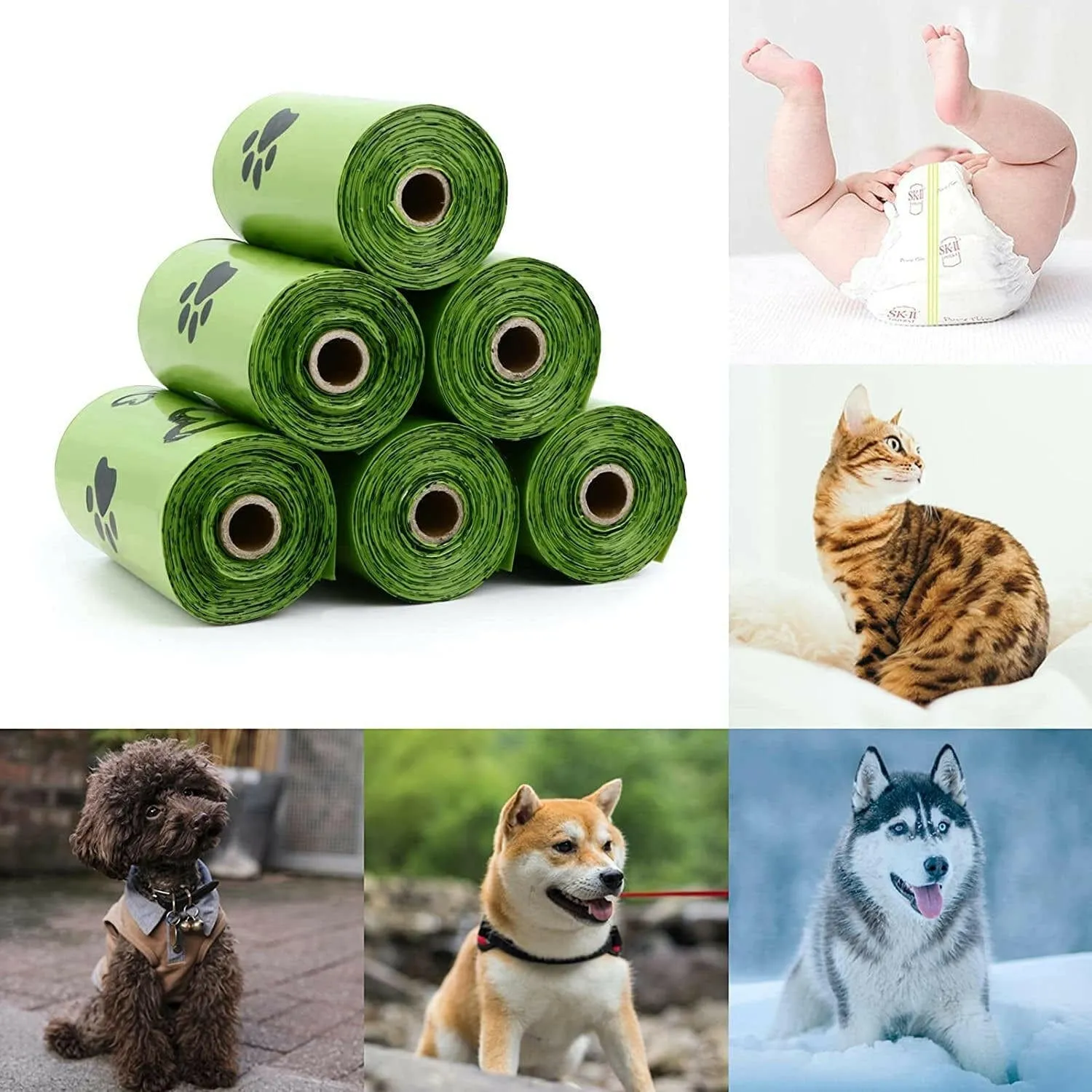 Eco-Friendly Vibrant Dog Poop Bags ( 4 colors)