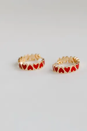 FINAL SALE - Sabrina Heart Mini Hoop Earrings