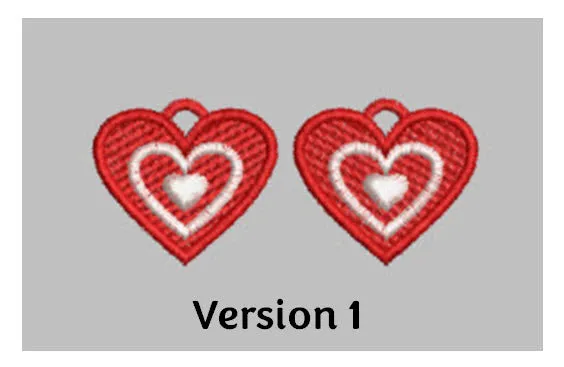 FSL Heart Earrings Set