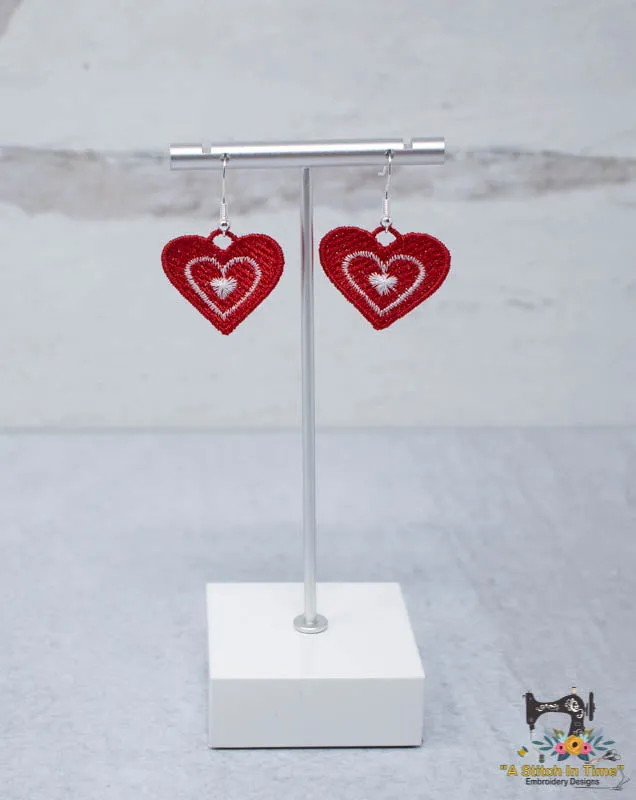 FSL Heart Earrings Set