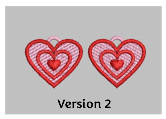 FSL Heart Earrings Set