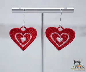 FSL Heart Earrings Set