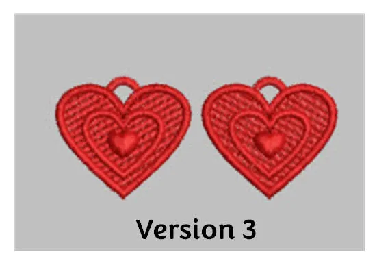 FSL Heart Earrings Set
