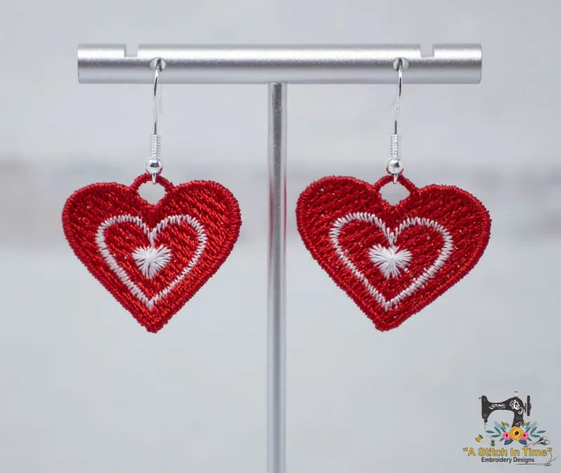 FSL Heart Earrings Set