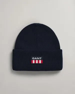 GANT - Retro Shield Beanie, Evening Blue