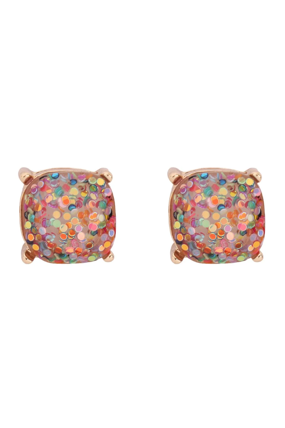 Glitter Epoxy Stud Earrings