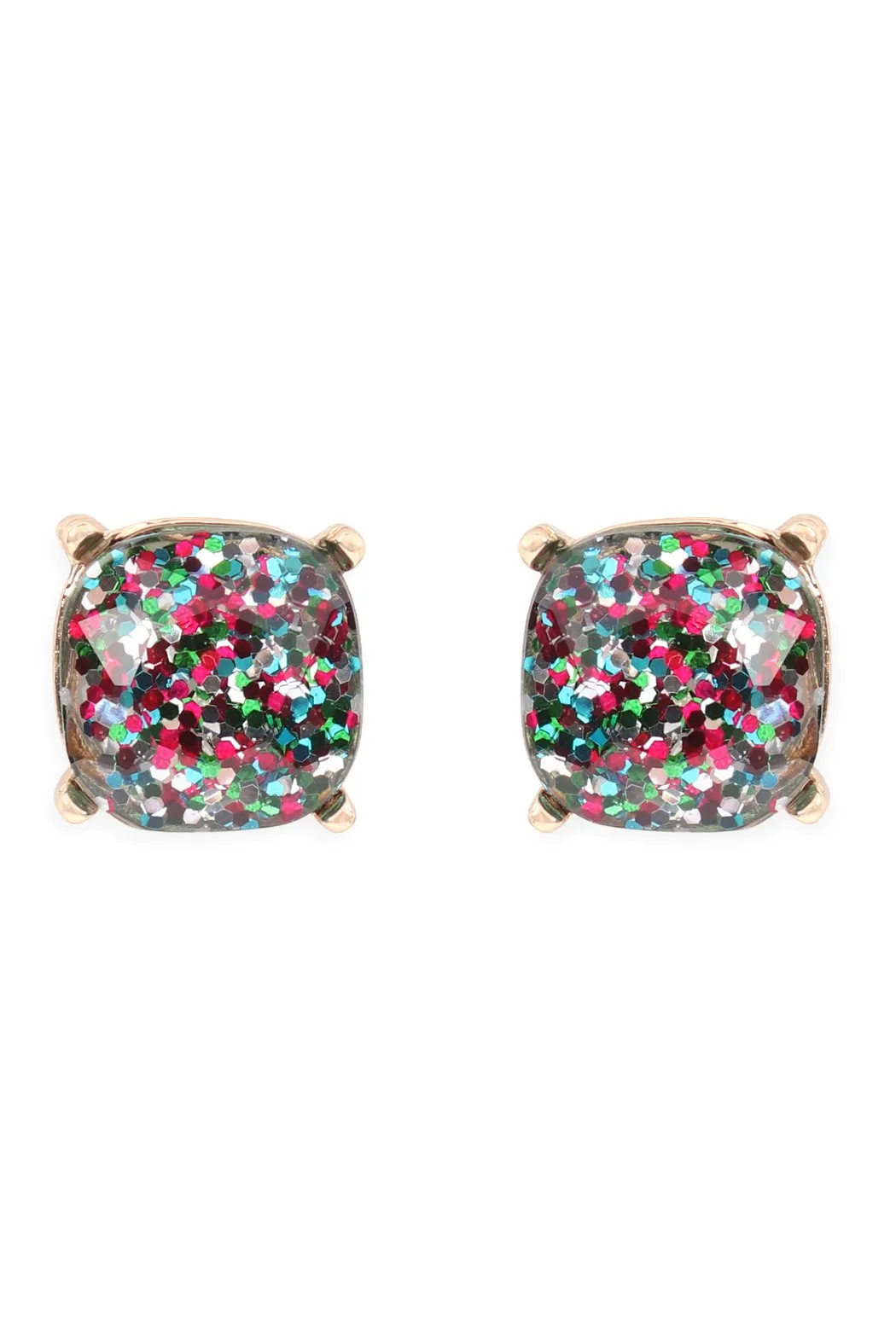 Glitter Epoxy Stud Earrings