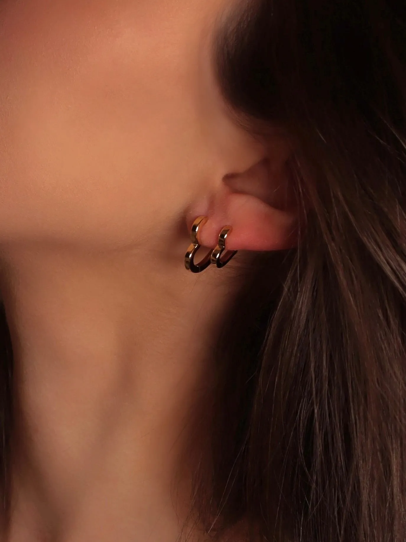 Gold Heart Earrings