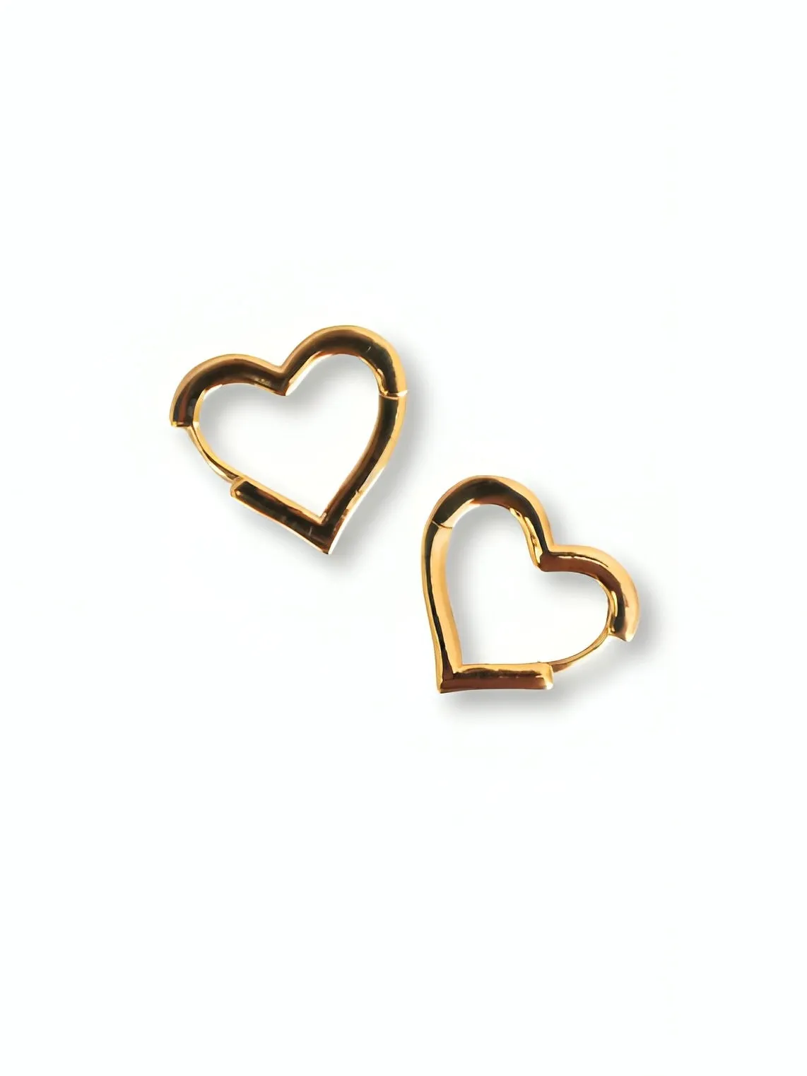 Gold Heart Earrings