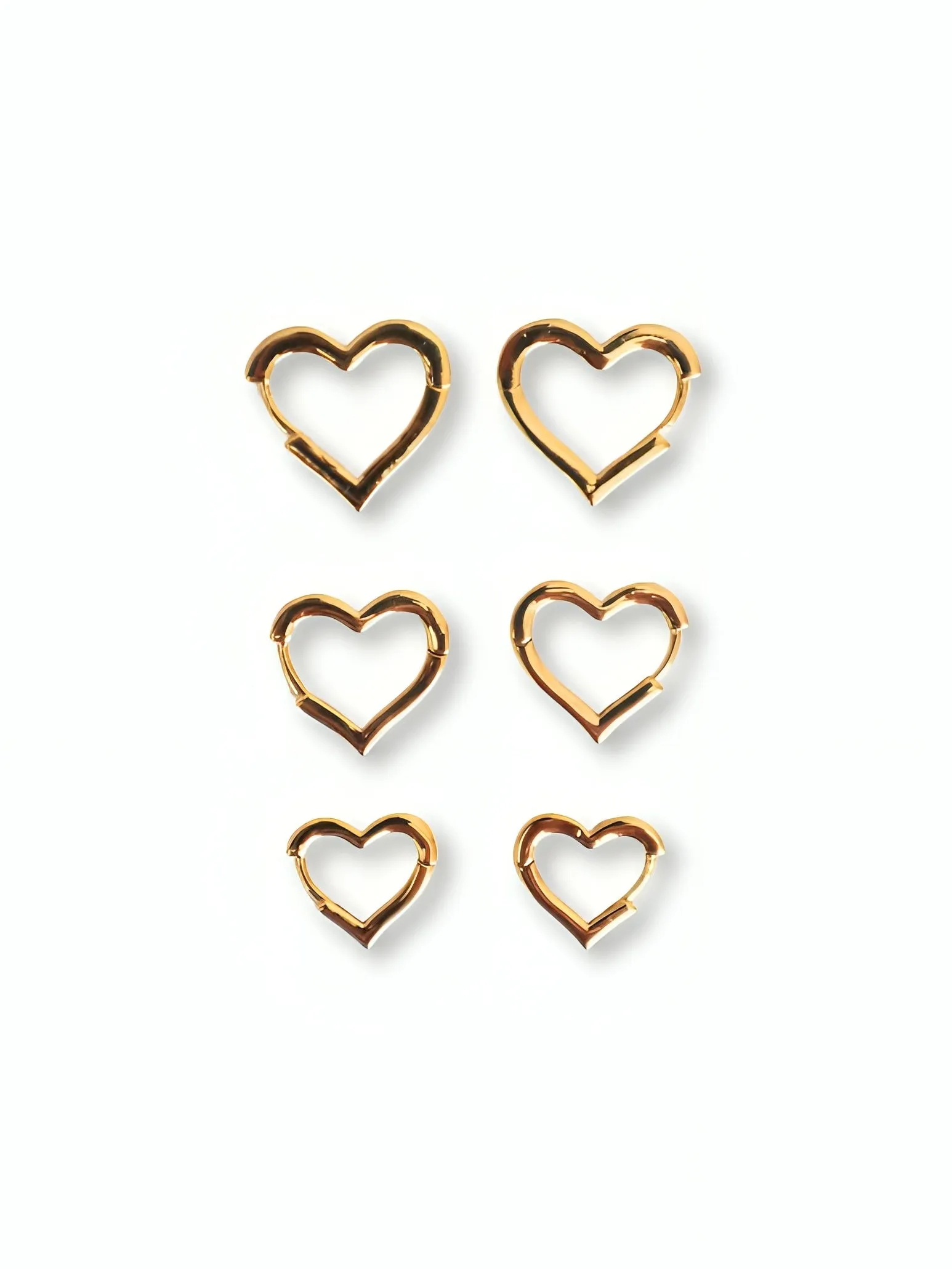 Gold Heart Earrings