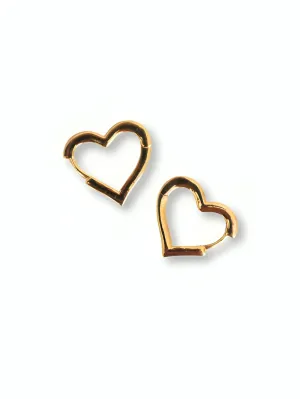 Gold Heart Earrings