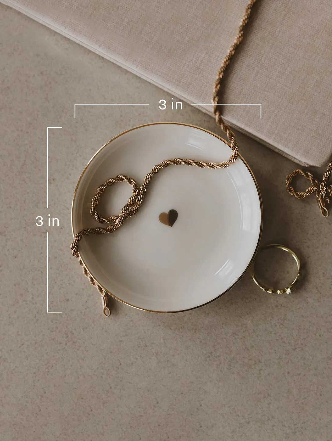 Gold Heart Jewelry Dish