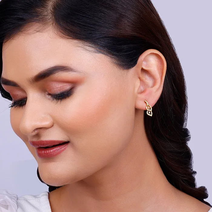 Golden Tiered Shine Earrings