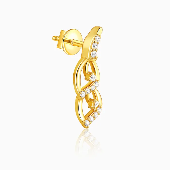 Golden Tiered Shine Earrings