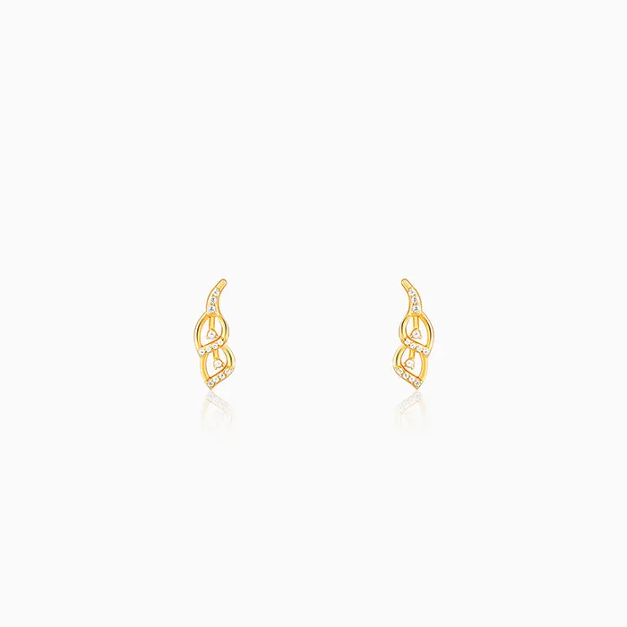 Golden Tiered Shine Earrings