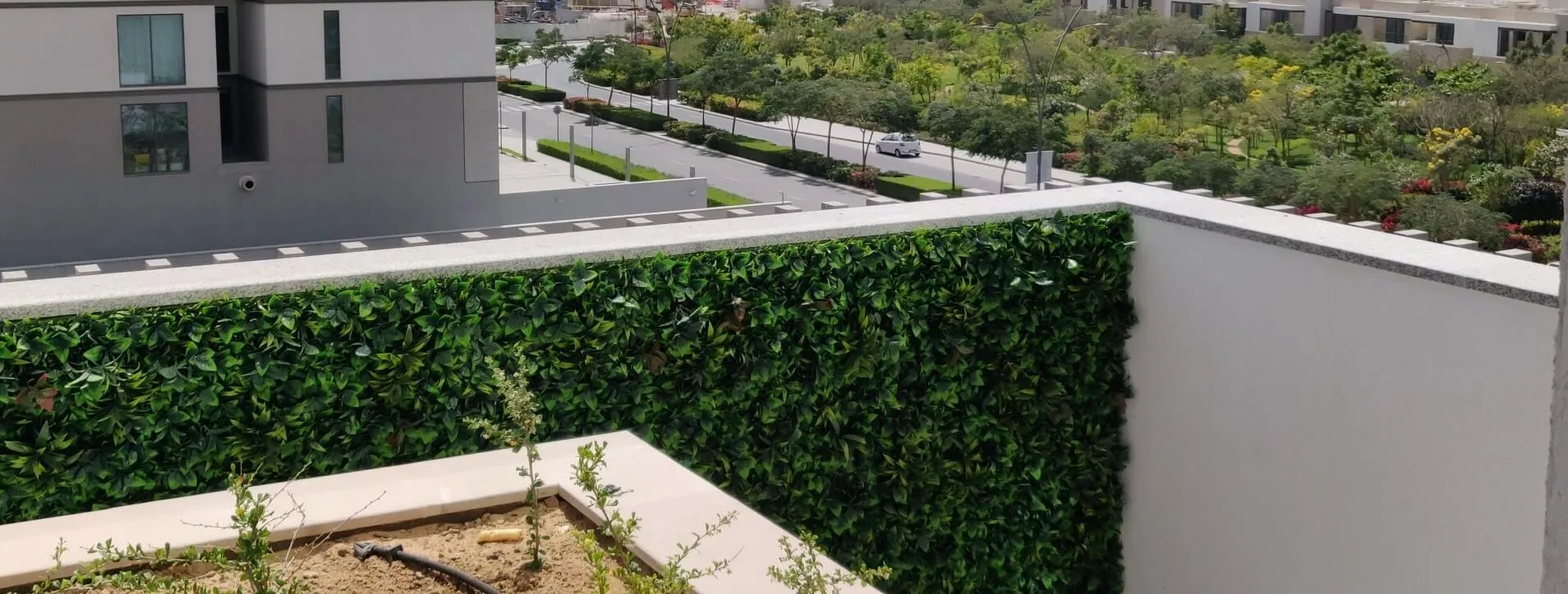 Green Meadows Artificial Vertical Garden / Fake Green Wall 1m x 1m UV Resistant