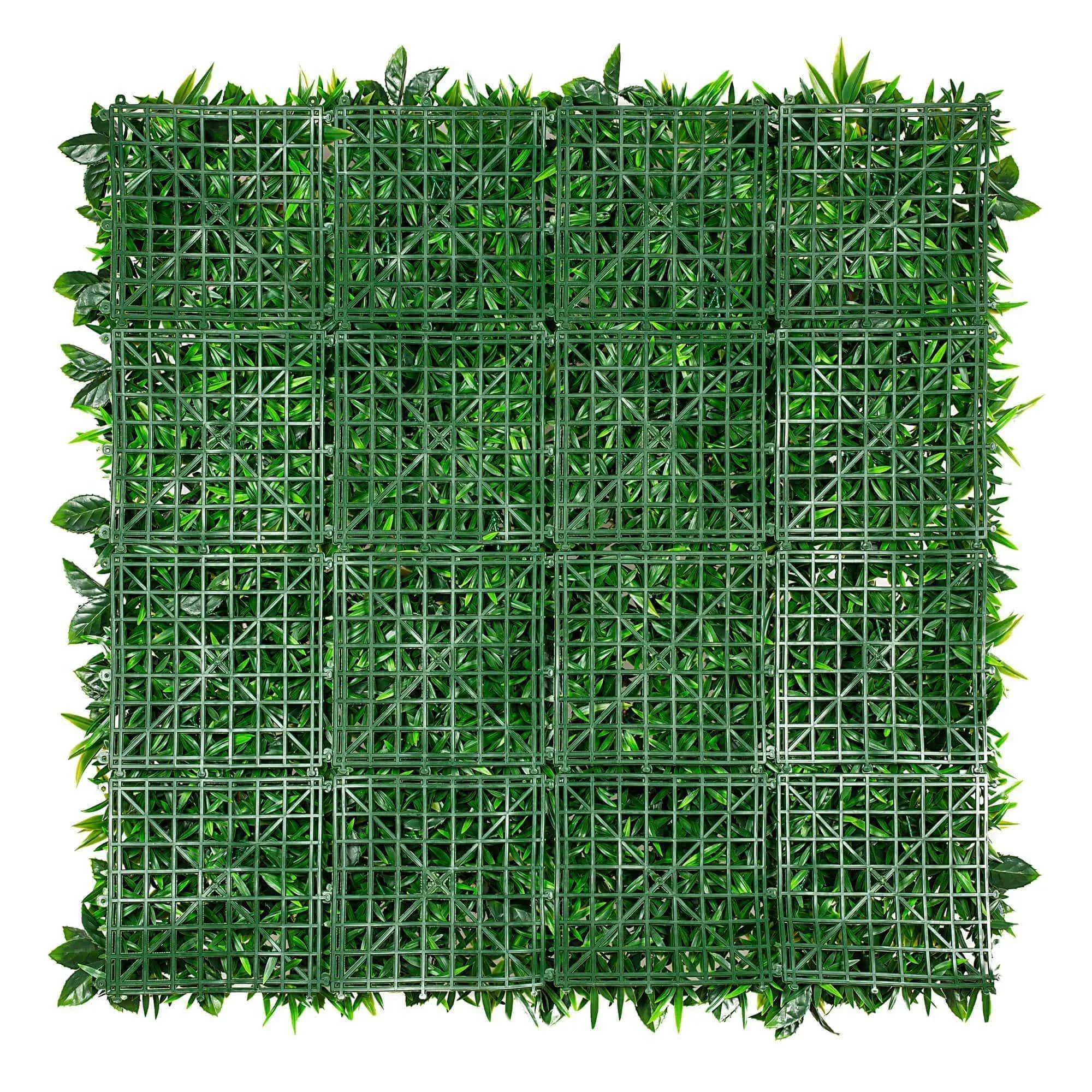 Green Meadows Artificial Vertical Garden / Fake Green Wall 1m x 1m UV Resistant