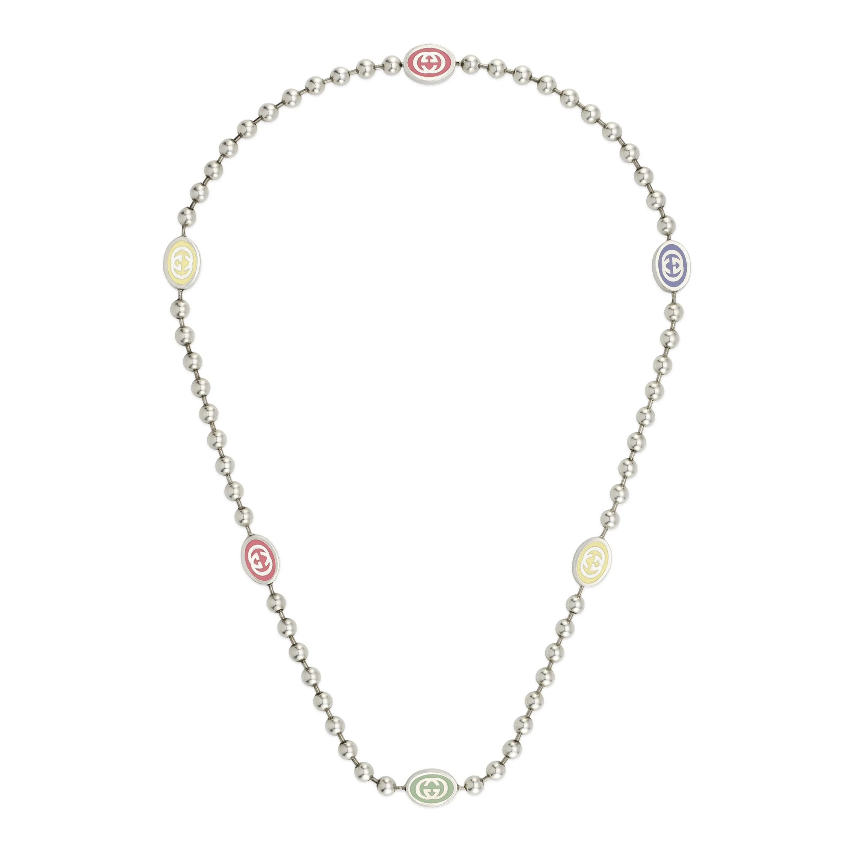 Gucci Silver Interlocking G Necklace