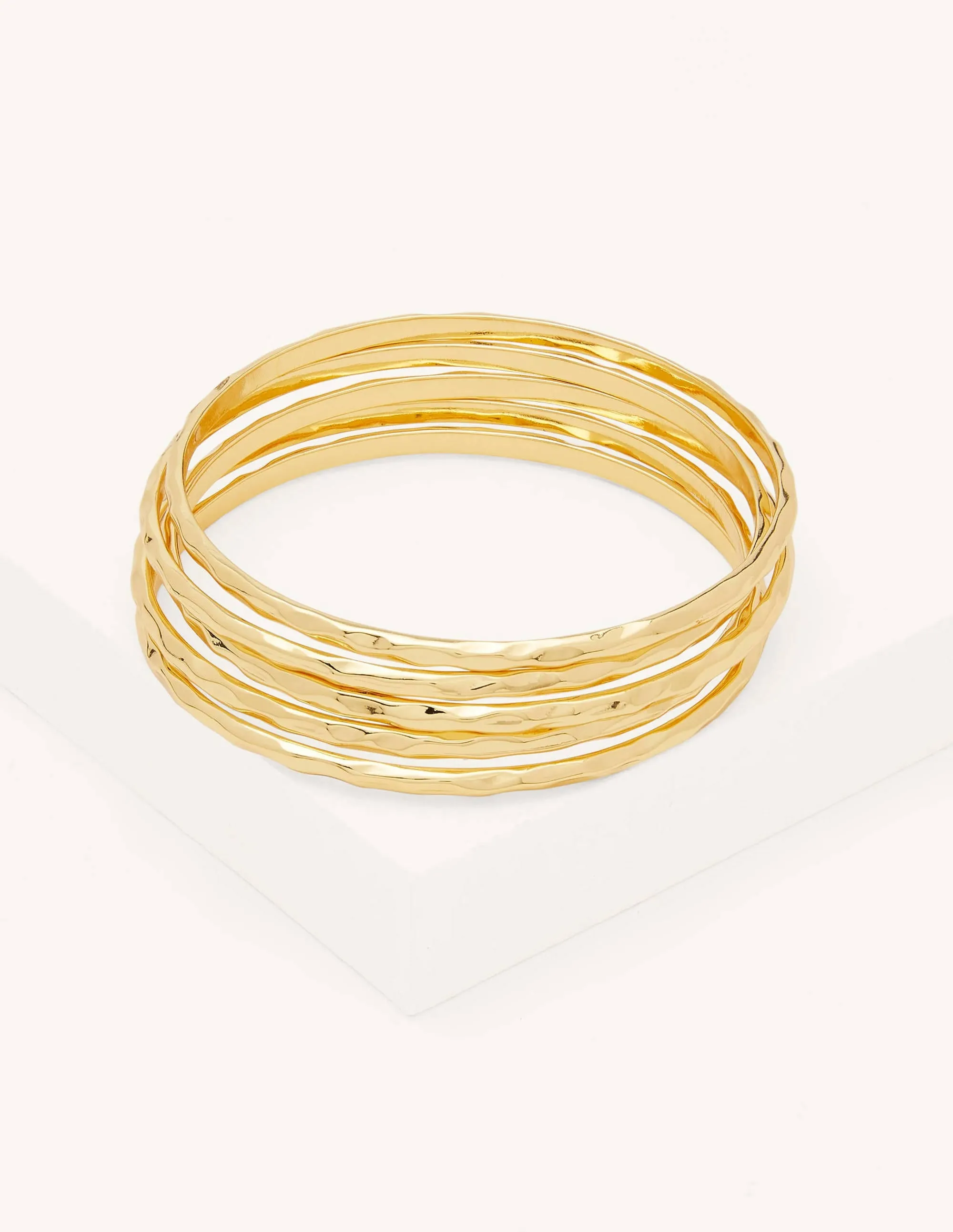 Hammered Bangles-Gold