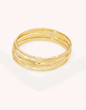 Hammered Bangles-Gold