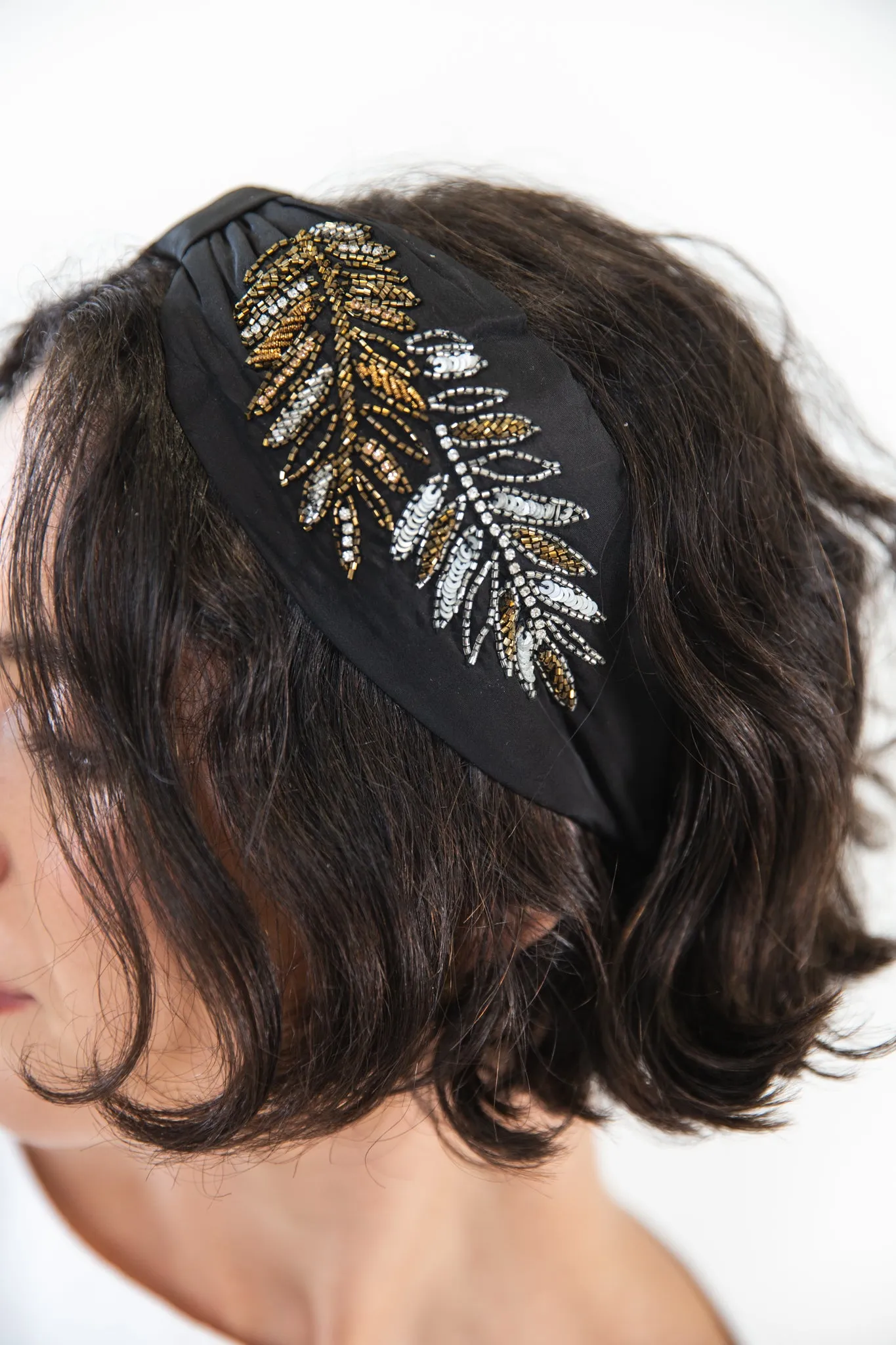 Hard Embroidered Headband | Isla