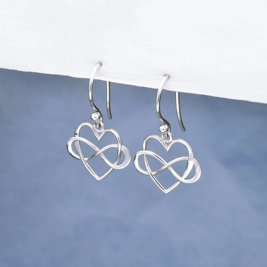 Infinity Heart Dangle Earrings