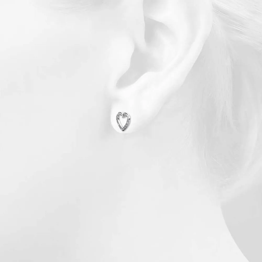 Innocent Heart Stud Earrings Embellished With SWAROVSKI Crystals