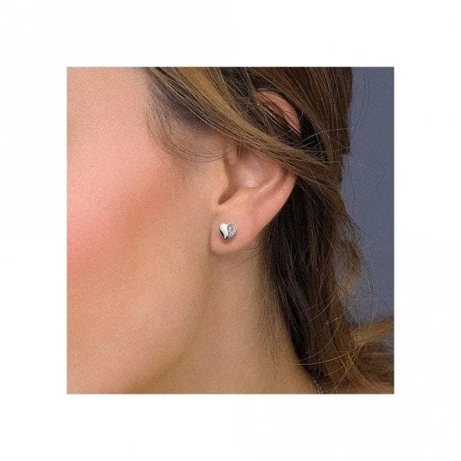 Kit Heath Miniature Sparkle Zirconia Sweet Heart Earrings 40032CZ