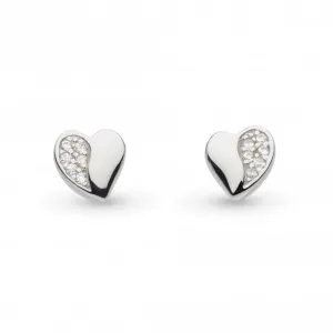 Kit Heath Miniature Sparkle Zirconia Sweet Heart Earrings 40032CZ