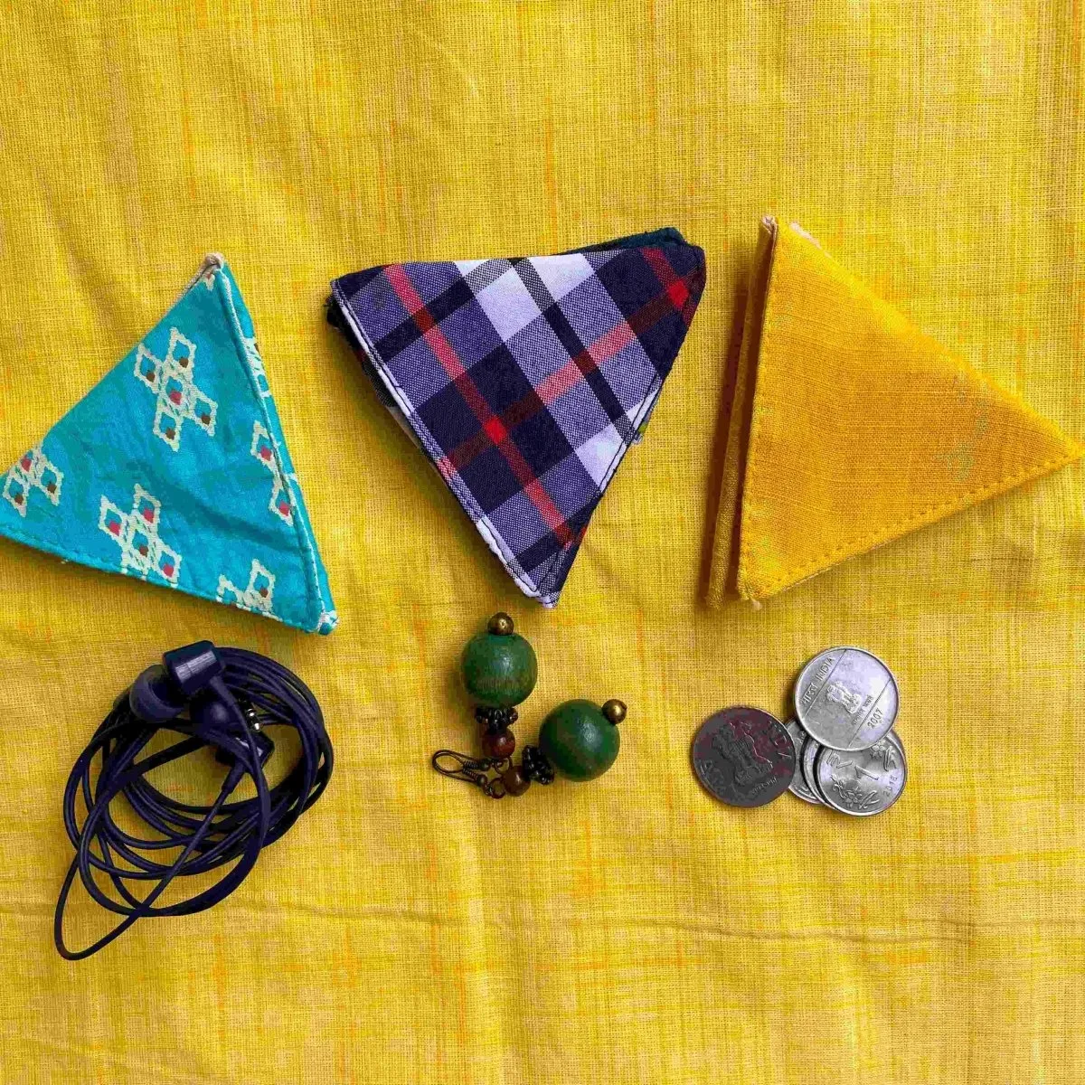 Kutti Samosaas - Upcycled Origami Pouches Pack of 3