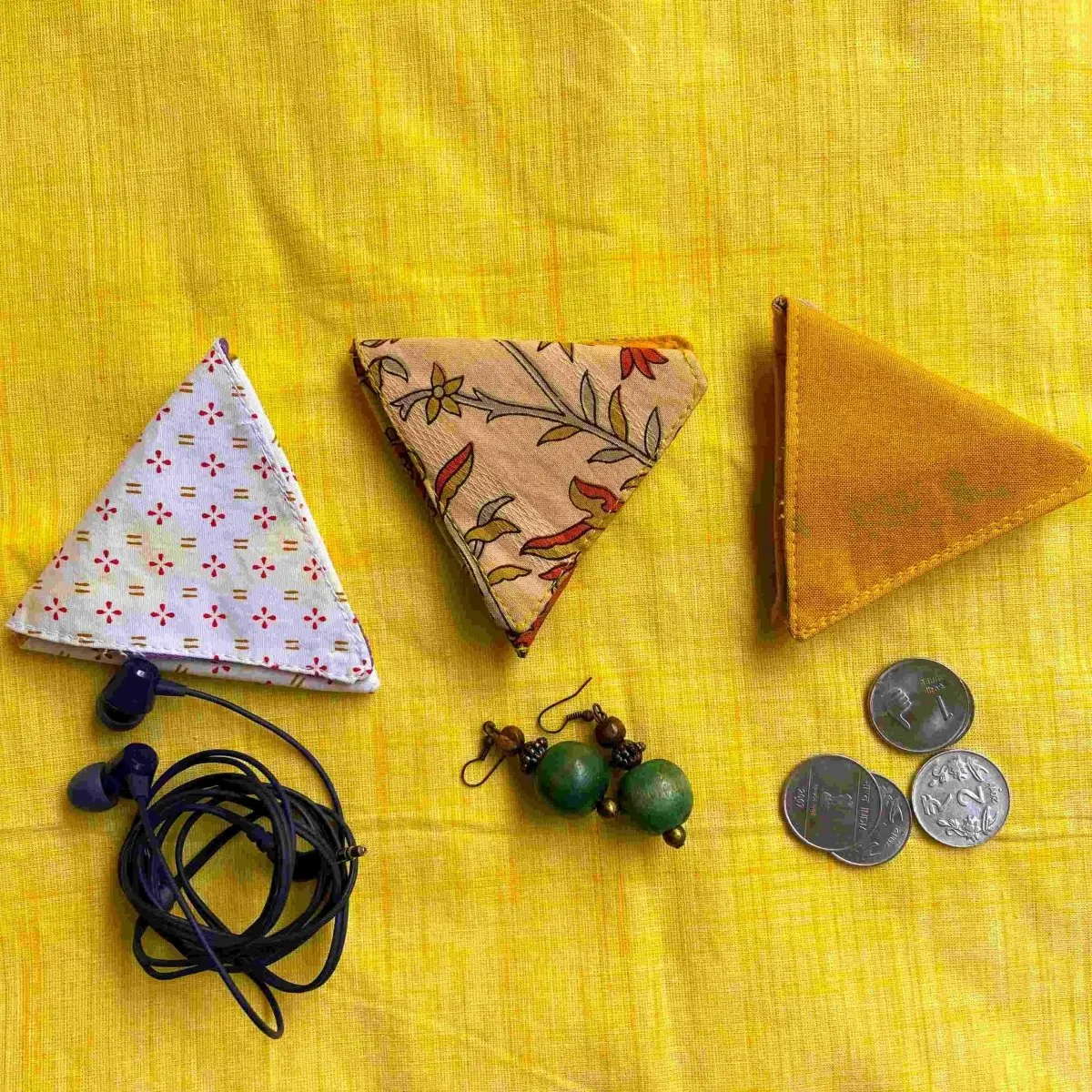 Kutti Samosaas - Upcycled Origami Pouches Pack of 3